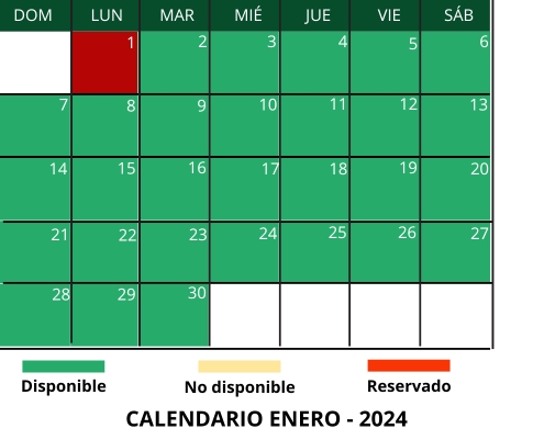CALENDARIO ENERO – 2024
