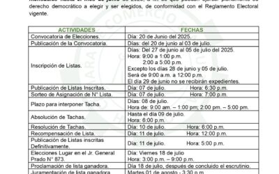 Elecciones Generales CCIHco 2025 – 2027